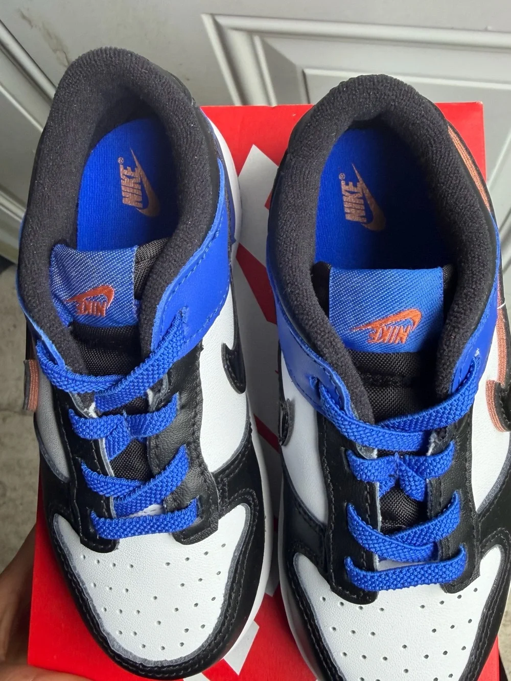 Nike Kids Low-Top Sneakers - Black/White/Royal Blue